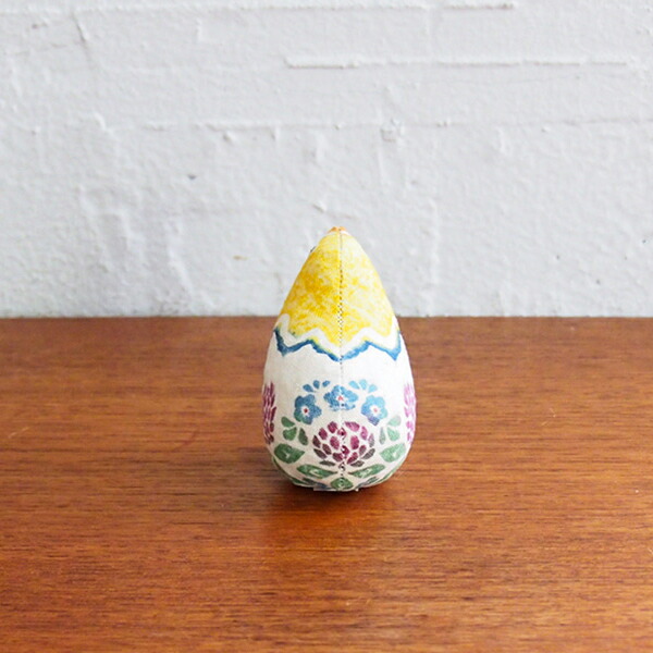 真工藝　木版手染めぬいぐるみ　干支シリーズ・仔　酉　ひよこ