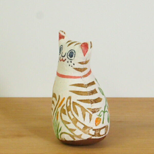 真工藝　木版手染めぬいぐるみ　陣屋福猫　子猫