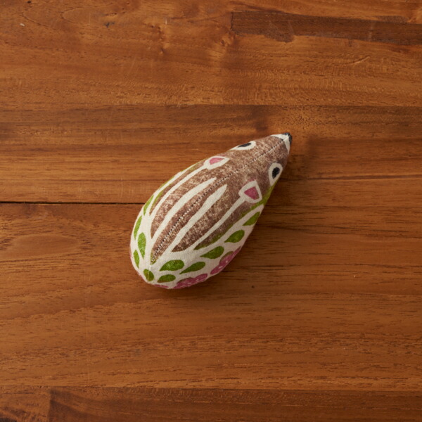 真工藝　木版手染めぬいぐるみ　干支シリーズ・仔　亥　いのしし