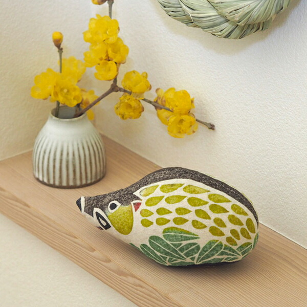 真工藝　木版手染めぬいぐるみ　干支シリーズ・親　亥　いのしし