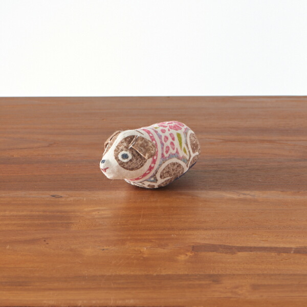 真工藝　木版手染めぬいぐるみ　干支シリーズ・仔　戌　いぬ