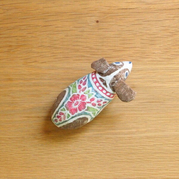 ★真工藝　木版手染めぬいぐるみ　干支シリーズ・親　戌　いぬ