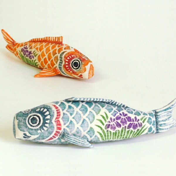 真工藝　木版手染めぬいぐるみ　鯉のぼりセット