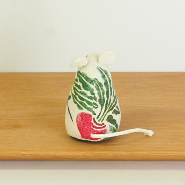 ★真工藝　木版手染めぬいぐるみ　干支シリーズ・親　子　ねずみ