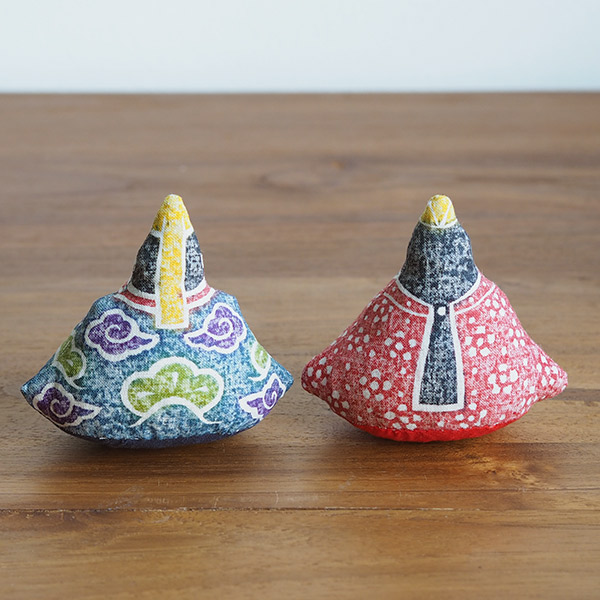 真工藝　木版手染めぬいぐるみ　おひな様セット