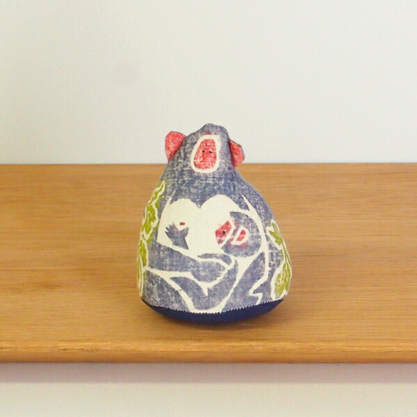 ★真工藝　木版手染めぬいぐるみ　干支シリーズ・親　申　さる