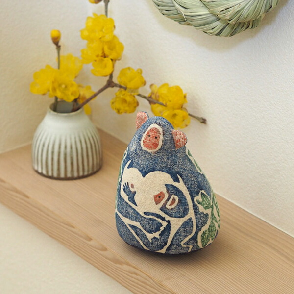 ★真工藝　木版手染めぬいぐるみ　干支シリーズ・親　申　さる