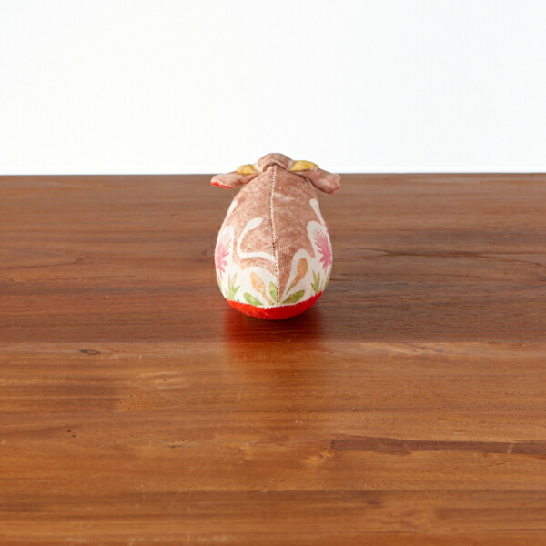 真工藝　木版手染めぬいぐるみ　干支シリーズ・仔　丑　うし