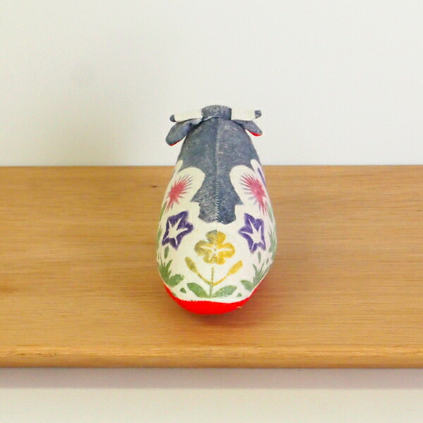 真工藝　木版手染めぬいぐるみ　干支シリーズ・親　丑　うし