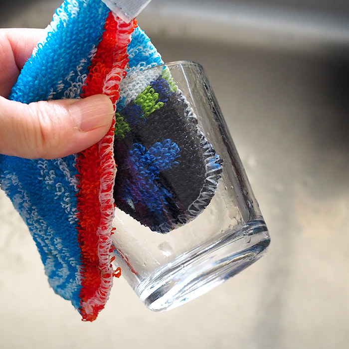 【いろはに千鳥でご紹介！】スコイ　スクラブ　2枚セット　天然コットンたわし　ミックスカラー　/　Skoy