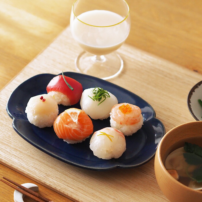 スタジオエム　リアン　焼物皿　藍　/　STUDIO　M'　lien