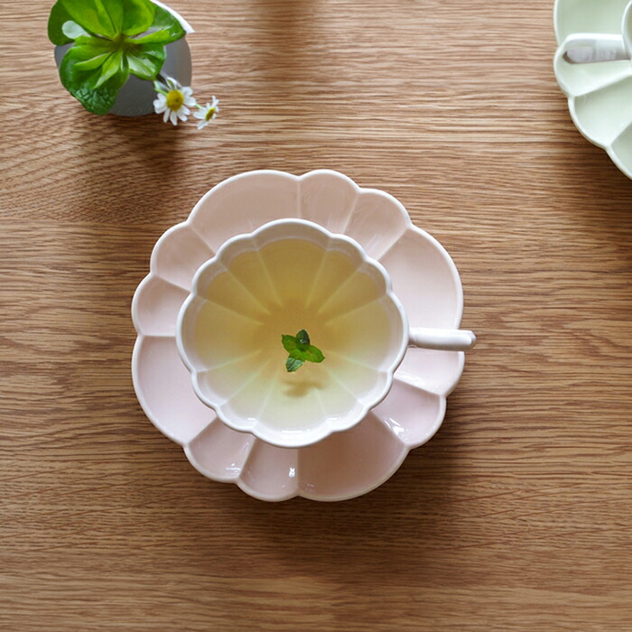 スタジオエム　ルブケ　カップ＆ソーサー　ペールピンク　/　STUDIO　M'　LE　BOUQUET