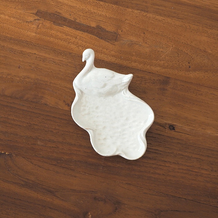 スタジオエム　スワン小皿　ブラン　/　STUDIO M