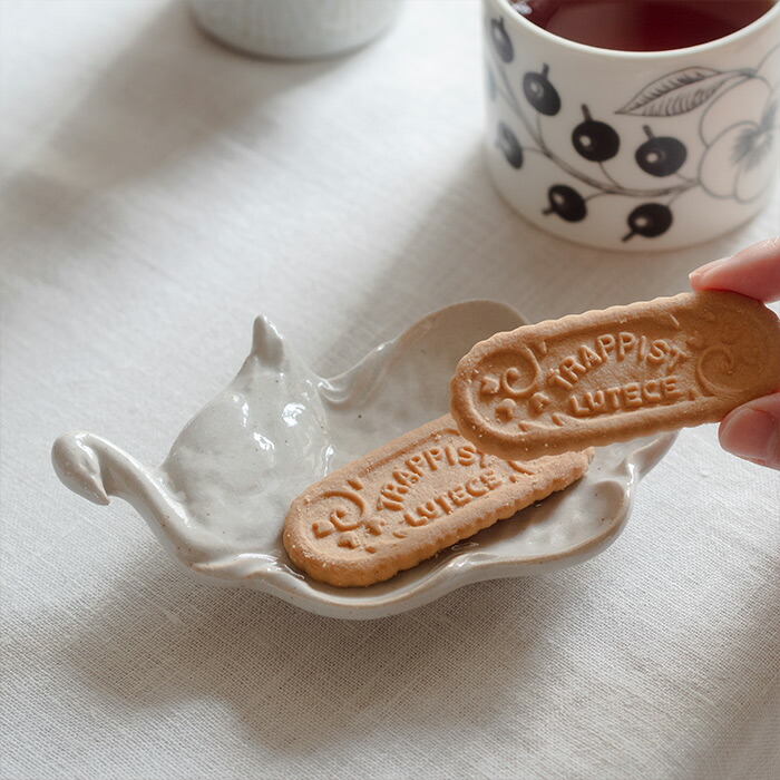 スタジオエム　スワン小皿　ブラン　/　STUDIO M