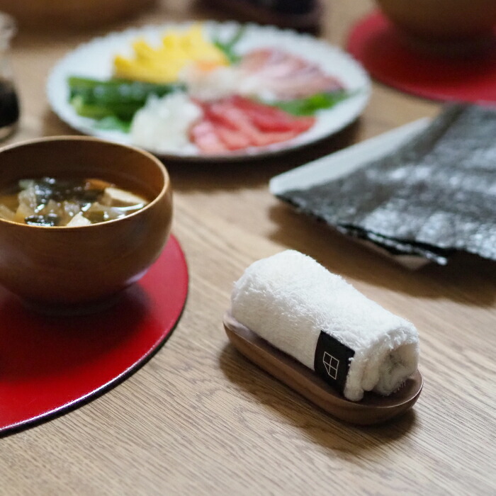 【プロキッチンオリジナル】【単品】スモールおしぼり置き　ウォールナット　/　PROKITCHEN