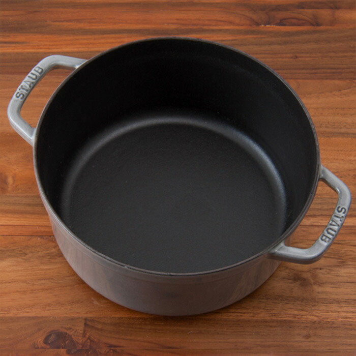 ストウブ　ピコココット　ラウンド　24cm　グレー　/　staub