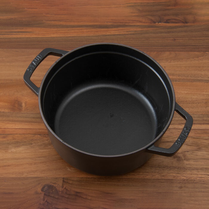 ストウブ　ピコココット　ラウンド　22cm　ブラック　/　staub