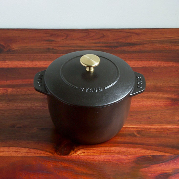 ストウブ　ラ　ココット　デ　ゴハン　M　16cm　ブラック　/　staub