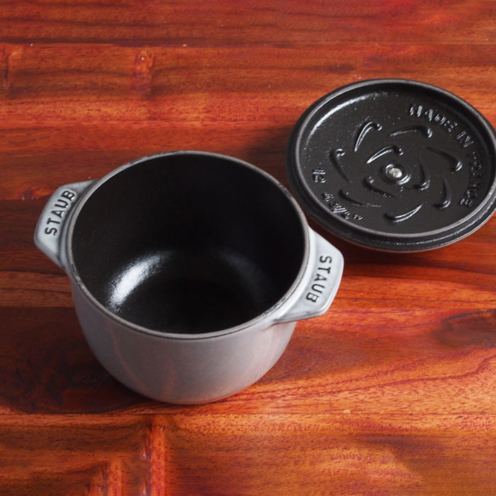ストウブ　ラ　ココット　デ　ゴハン　S　12cm　グレー　/　staub