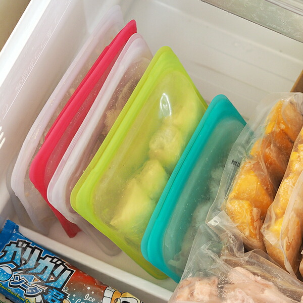 【取扱終了0311】スタッシャー　シリコーンバッグ　スナック　Sサイズ　ライム　/　stasher　※