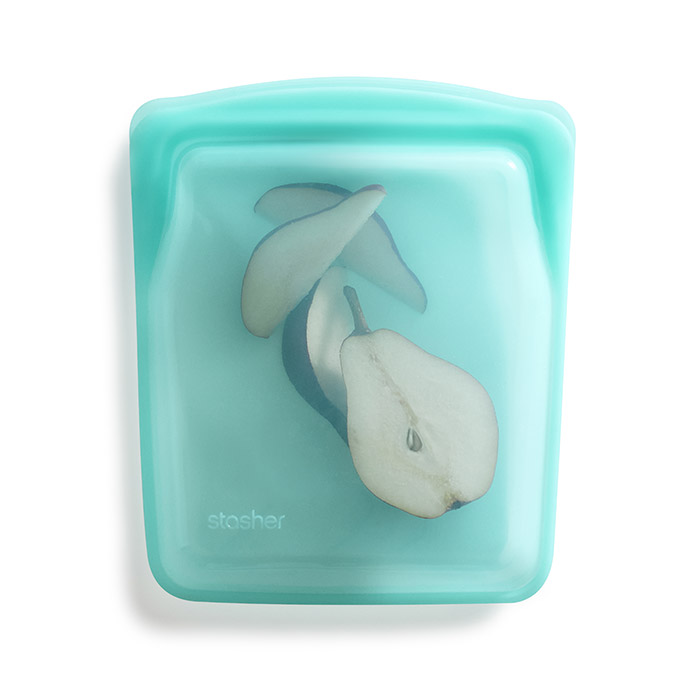 スタッシャー　シリコーンバッグ　EZクォート　アクア　/　stasher