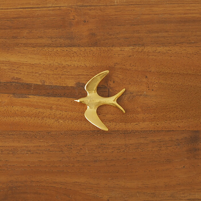 高桑金属　シンギングバード　スワロー　箸置き　ゴールド