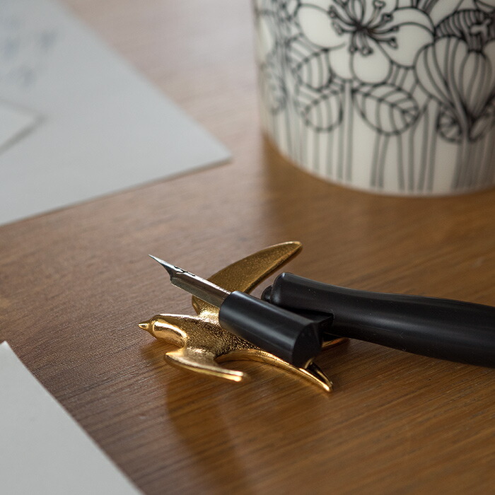 高桑金属　シンギングバード　スワロー　箸置き　ゴールド