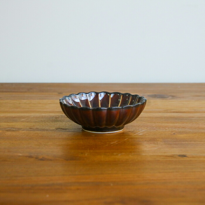 トウジキトンヤ　ぎやまん　3寸小鉢　漆　/　TOJIKI　TONYA