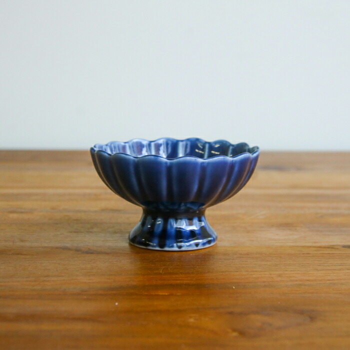 トウジキトンヤ　ぎやまん　高台珍味　茄子紺　/　TOJIKI　TONYA