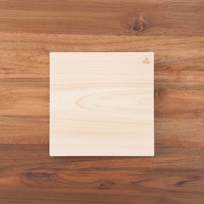 土佐龍　四万十ひのき　一枚板まな板　24×24　オリジナル焼印　/　TOSARYU