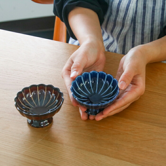 トウジキトンヤ　ぎやまん　高台珍味　茄子紺　/　TOJIKI　TONYA