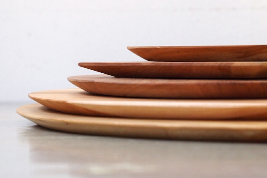 【プロキッチンオリジナル】木の丸い小皿　桜　/　PROKITCHEN