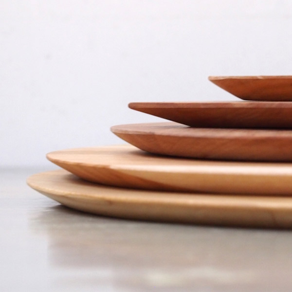 【プロキッチンオリジナル】木の四角い小皿　桜　/　PROKITCHEN