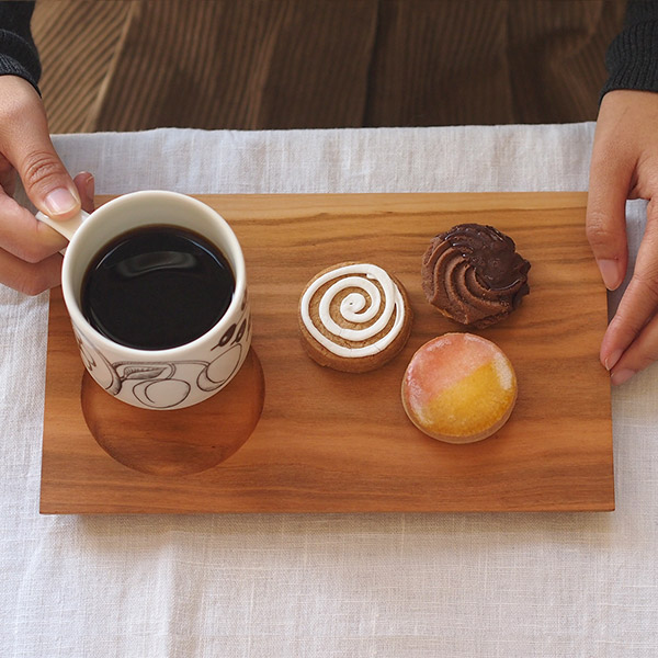 【プロキッチンオリジナル】木のカフェトレイ　桜　24×15cm　/　PROKITCHEN　