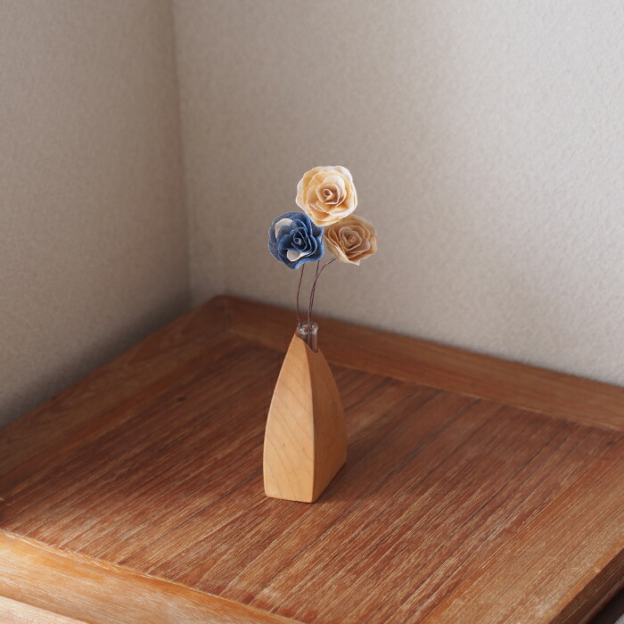 木のお花　かなばフラワー　ミニバラ　季節の小花三輪　/　土佐草木花