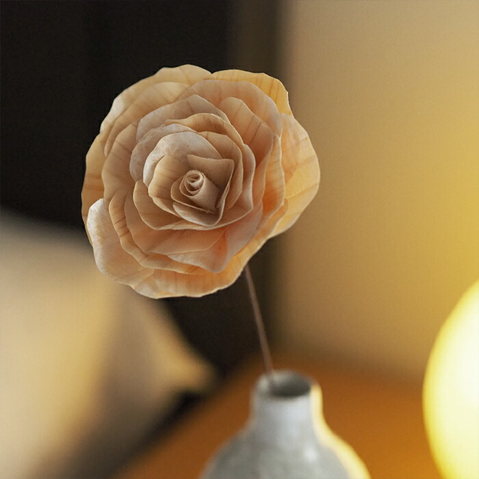 木のお花　かなばフラワー　バラ　ナチュラル一輪　/　土佐草木花