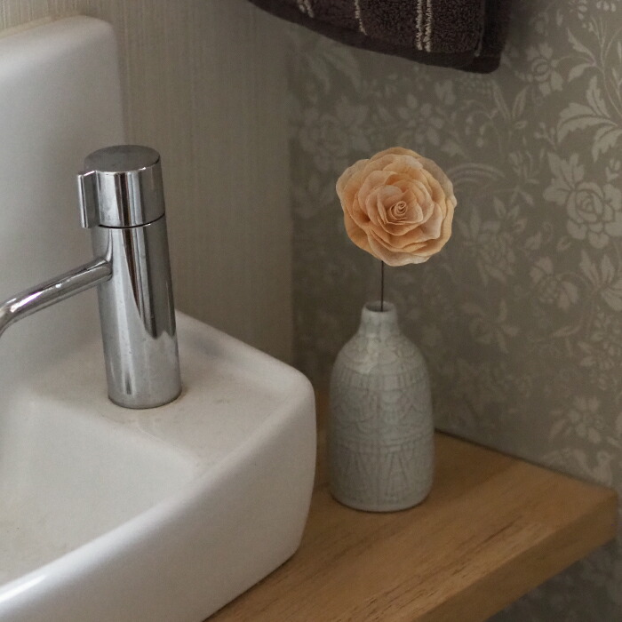 木のお花　かなばフラワー　バラ　ナチュラル一輪　/　土佐草木花