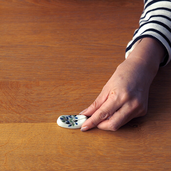 徳永遊心窯　染付　木立　箸置き