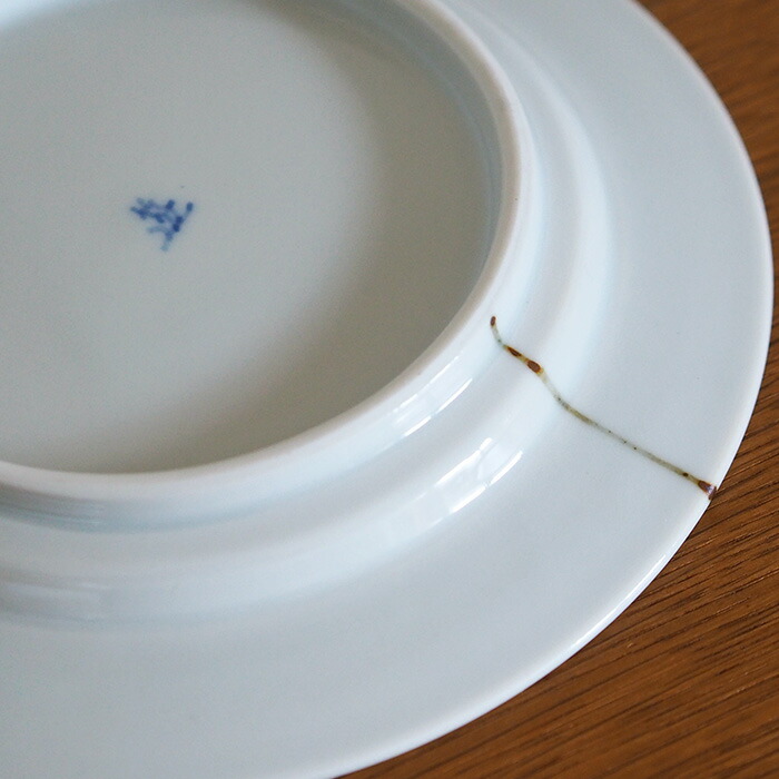 徳永遊心窯　染付　木立　5寸皿