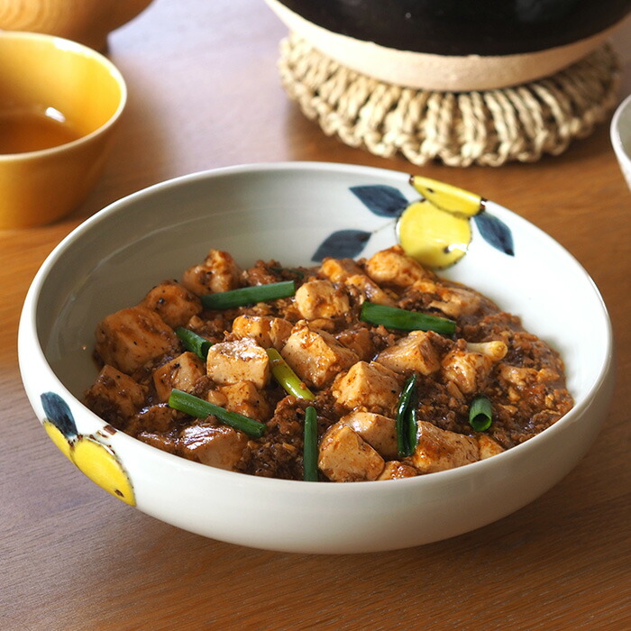 徳永遊心窯　色絵　みかん　7寸鉢