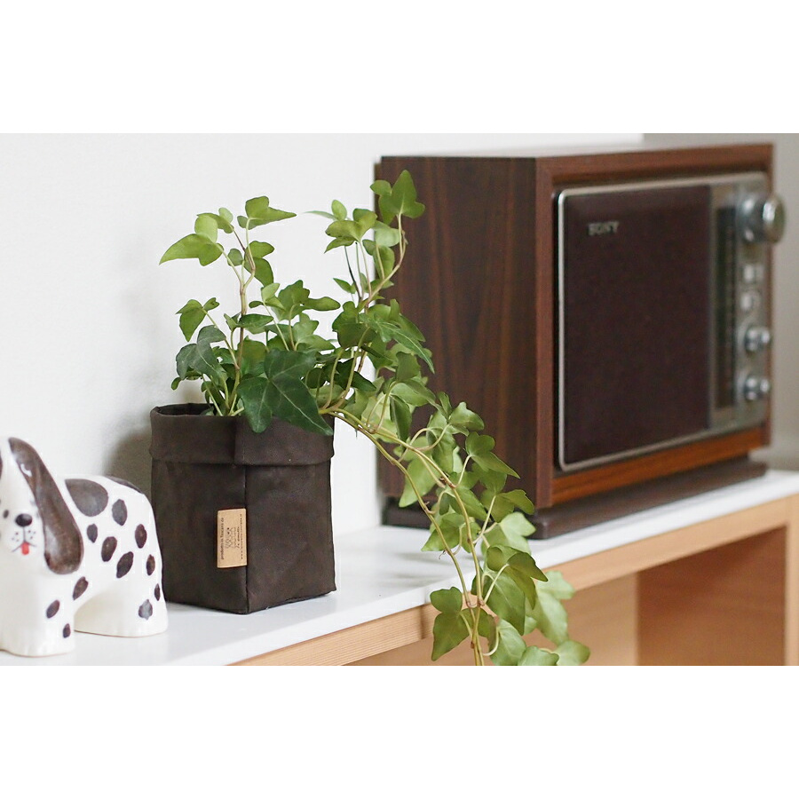 【取扱終了1127】ウォッシュママ　ウォッシャブルペーパーバッグ　SS（ピッコロ）　カフェ　/　UASHMAMA　※