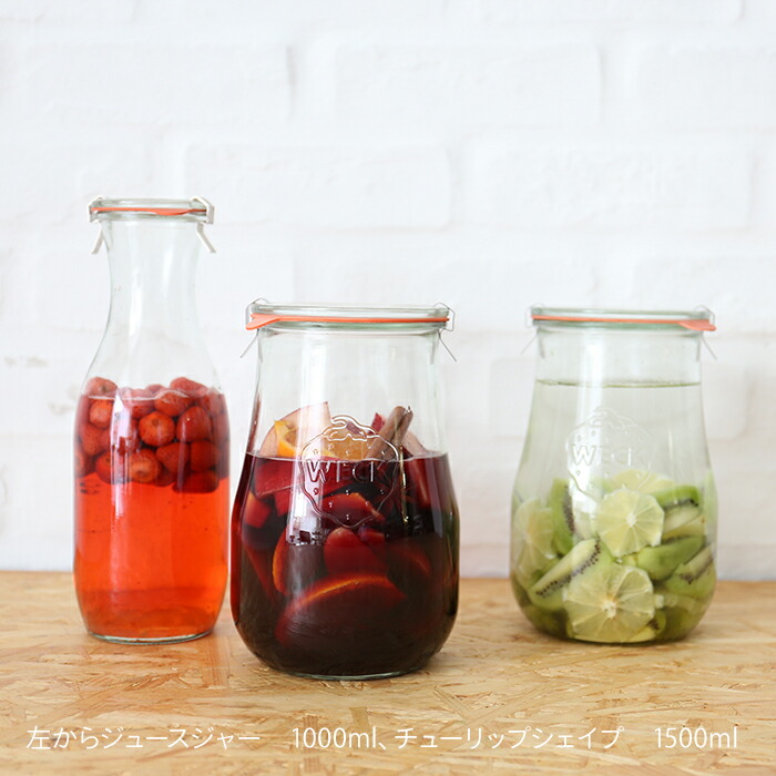 ウェック　チューリップシェイプ　1000ml　口径Lサイズ　/　WECK