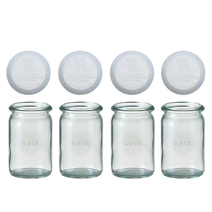 ウェック　ホームセット　（ストレート　140ml　4個　/　クリア）　/　WECK