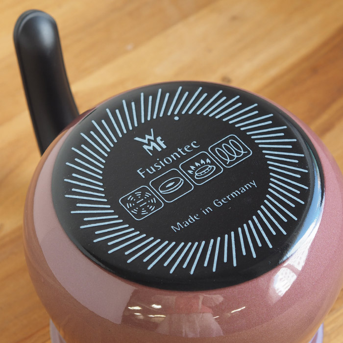 ヴェーエムエフ　フュージョンテック　ミネラル　マルチポット　14cm　蓋付　ローズクオーツ　/　WMF