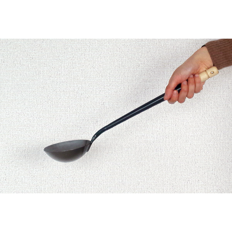 【公式】【ご購入はお一人様1点まで】山田工業所　中華お玉　パイプ柄　（小）　空焚き済み