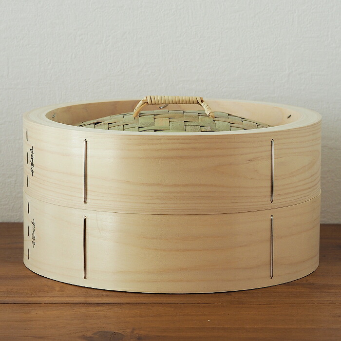 山一　ひのき中華せいろ　のせ蓋　30cm　身＆蓋セット
