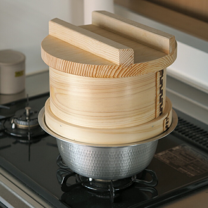 山一　特級和せいろ　24cm　井桁桟　身＆蓋セット