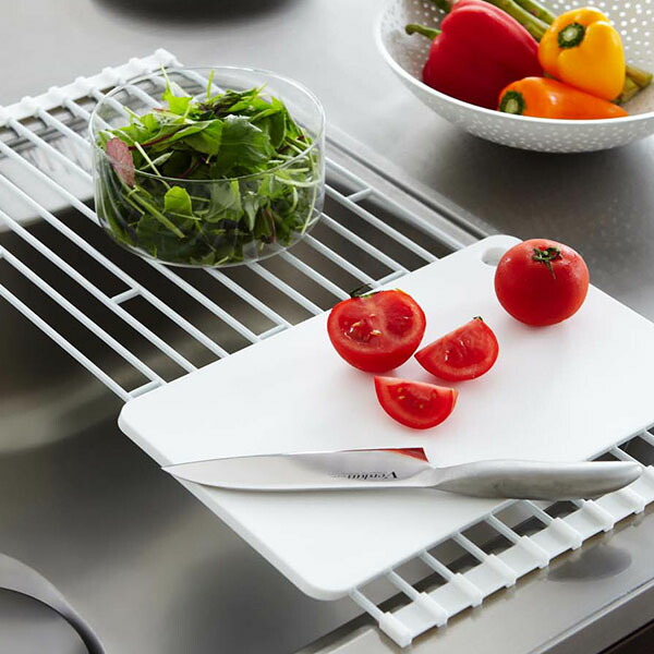 【取扱終了0330】山崎実業　タワー　折り畳み水切りラック　L　ホワイト　/　tower　※