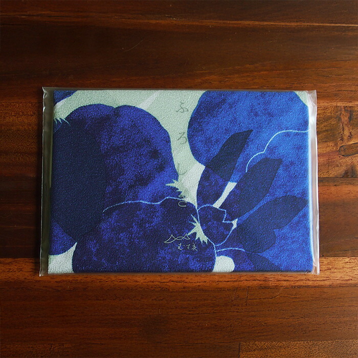 むす美　風呂敷　光悦ちりめん　友禅　かきつばた　ウスグレー