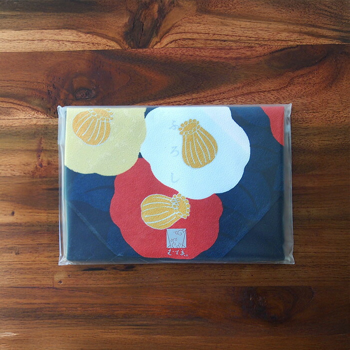 むす美　風呂敷　光悦ちりめん　友禅　椿　テツコン